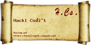 Hackl Csát névjegykártya